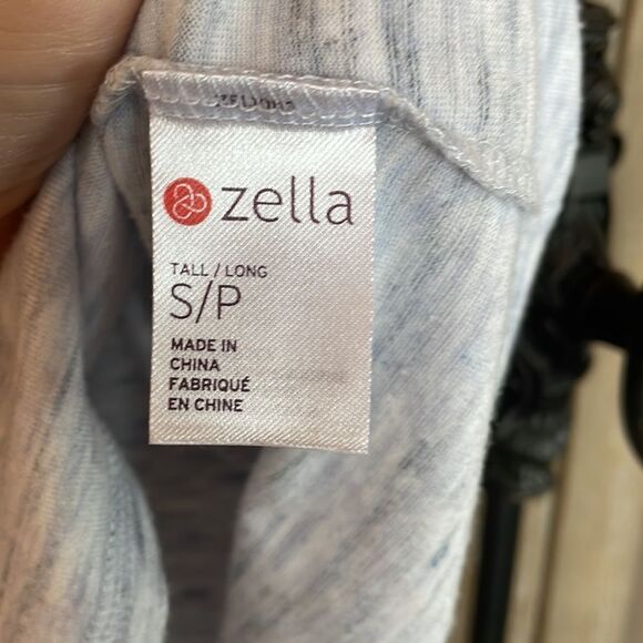 Zella shirt grey size small petite long cotton short sleeve - Picture 9 of 12